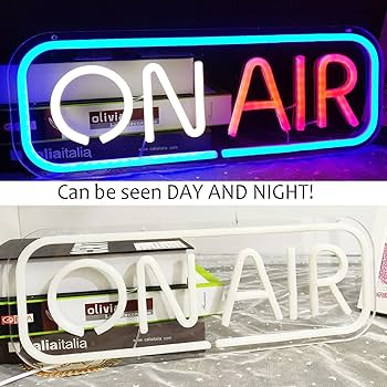 【新品】ネオンサイン　ONAIR オンエアー　看板　LED ネオン　照明　レッド オンエア ON AIR スタジオ ラジオ 生配信 生放送 アメリカン雑貨